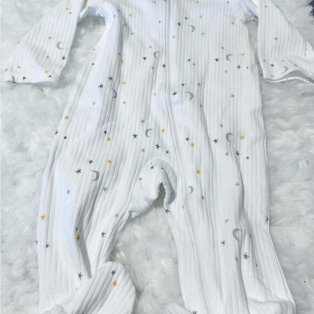 Carter's Onesie | Baby Comfy Soft Celestial Sleep N' Play - White